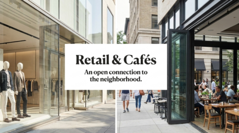 Storefront windows for retail business and cafes
