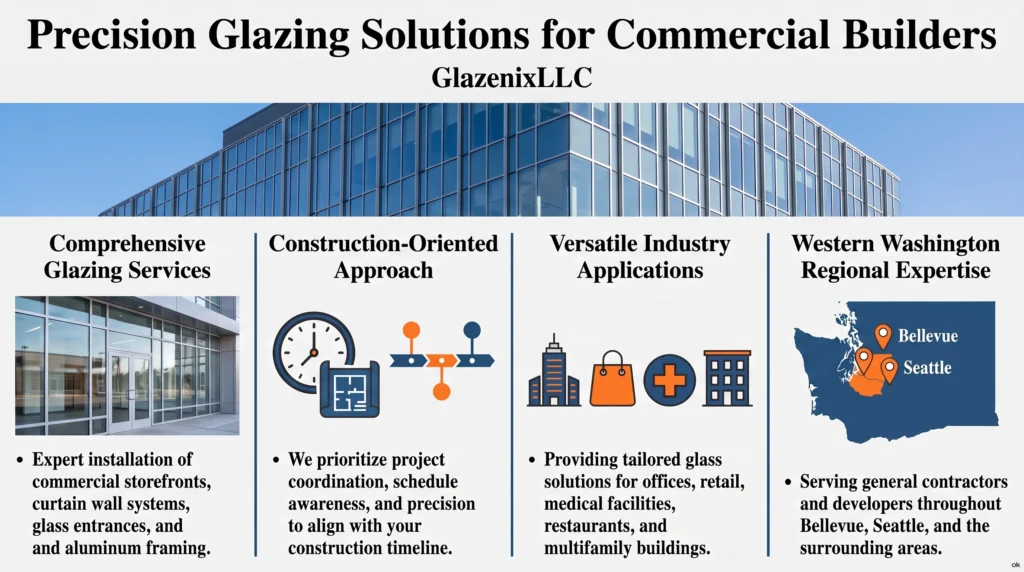 Commercial glass for builders
