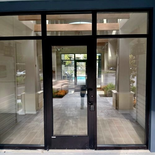 aluminum framing for glass entry
