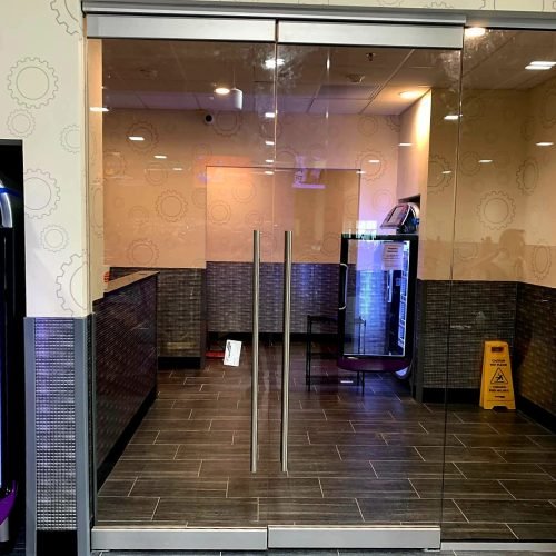 aluminum framing for glass doors and glass entrance