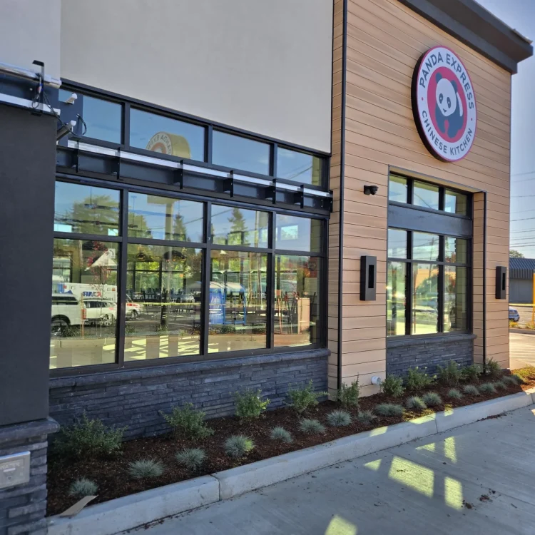 Commercial Storefront glazing for Panda Express