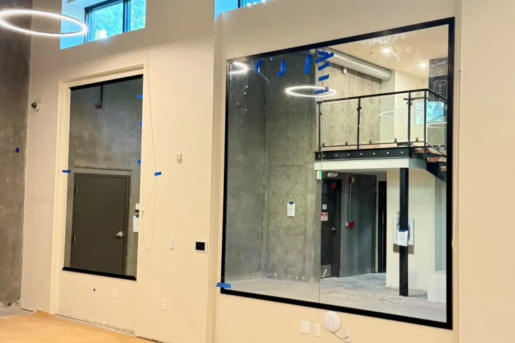 Commercial mirror installation - custom mirrors in Western Washington and Oregon States